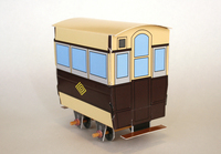 写真：ペーパークラフトの帝釈人車鉄道模型
