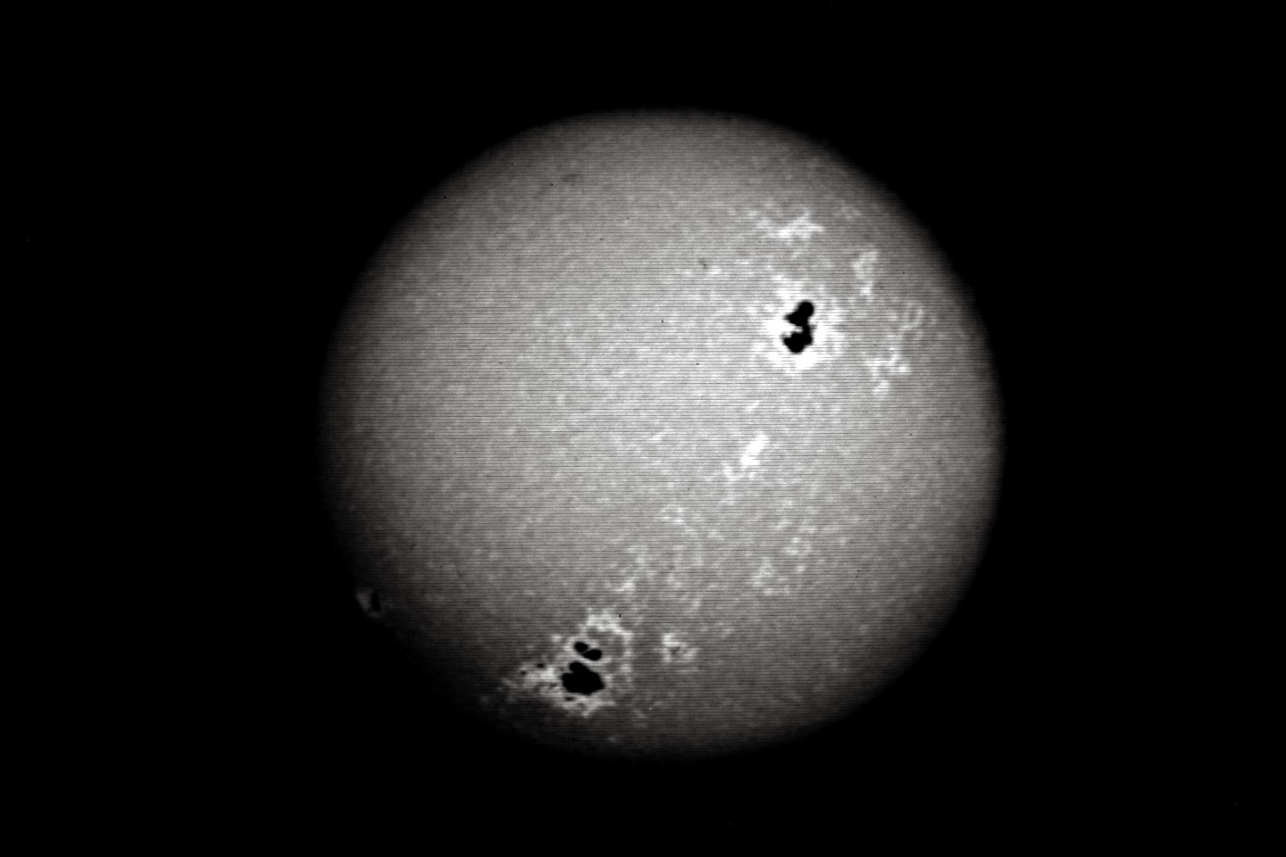 カルシウムK線で見た太陽面（2003年10月26日）